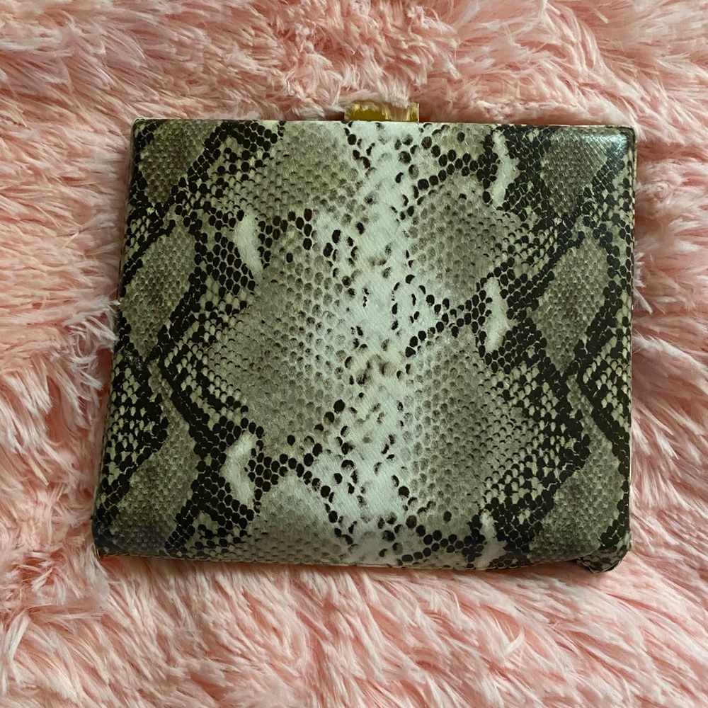 The Limited Faux Snakeskin Clutch